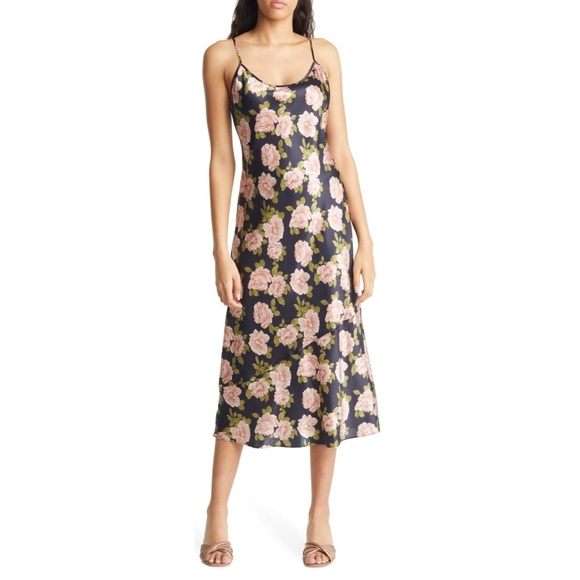 NEW Reformation Alisal Silk Dress Rosalia Small - Picture 4 of 14